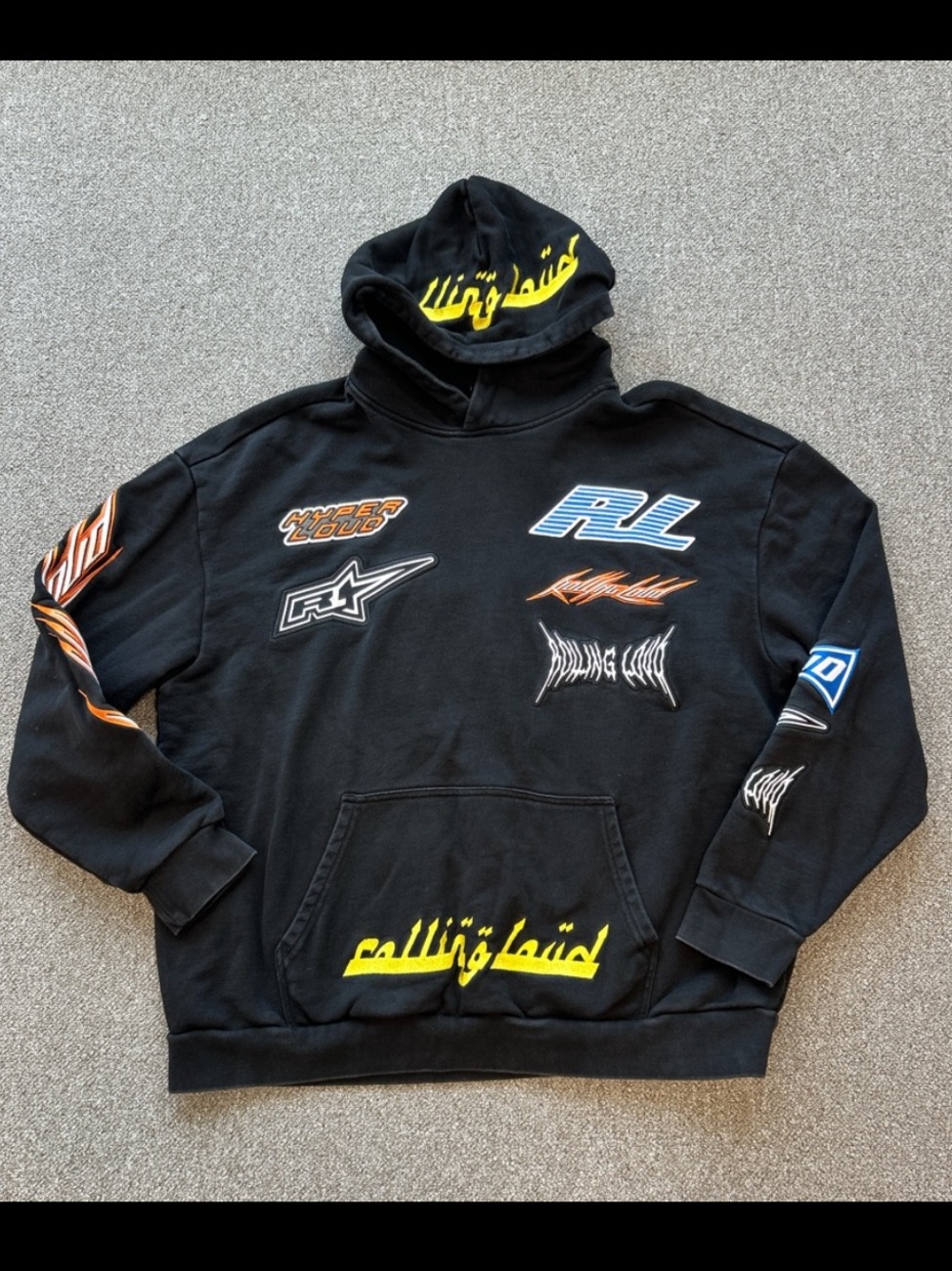 Rolling Loud Graphic Pullover Hoodie – Black, XL
